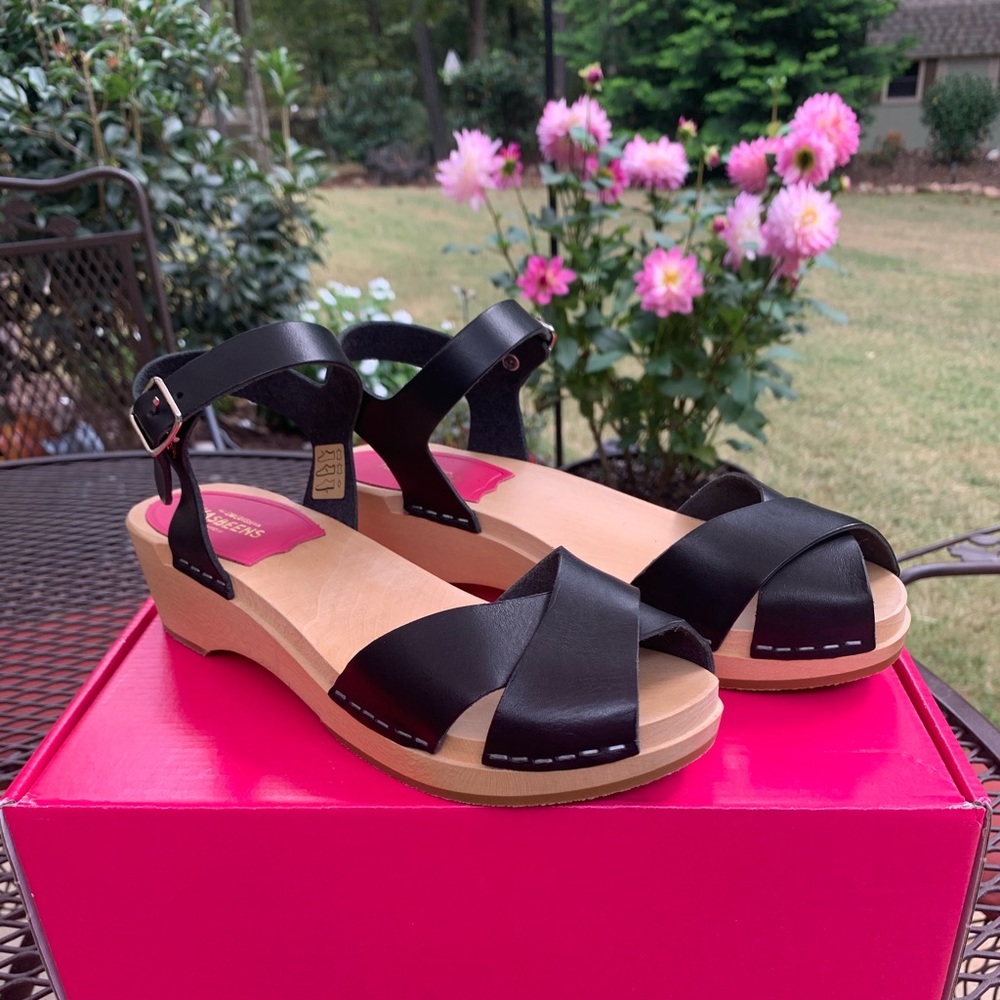 NIB Swedish Hasbeens Mirja Debutant Black Euro 36